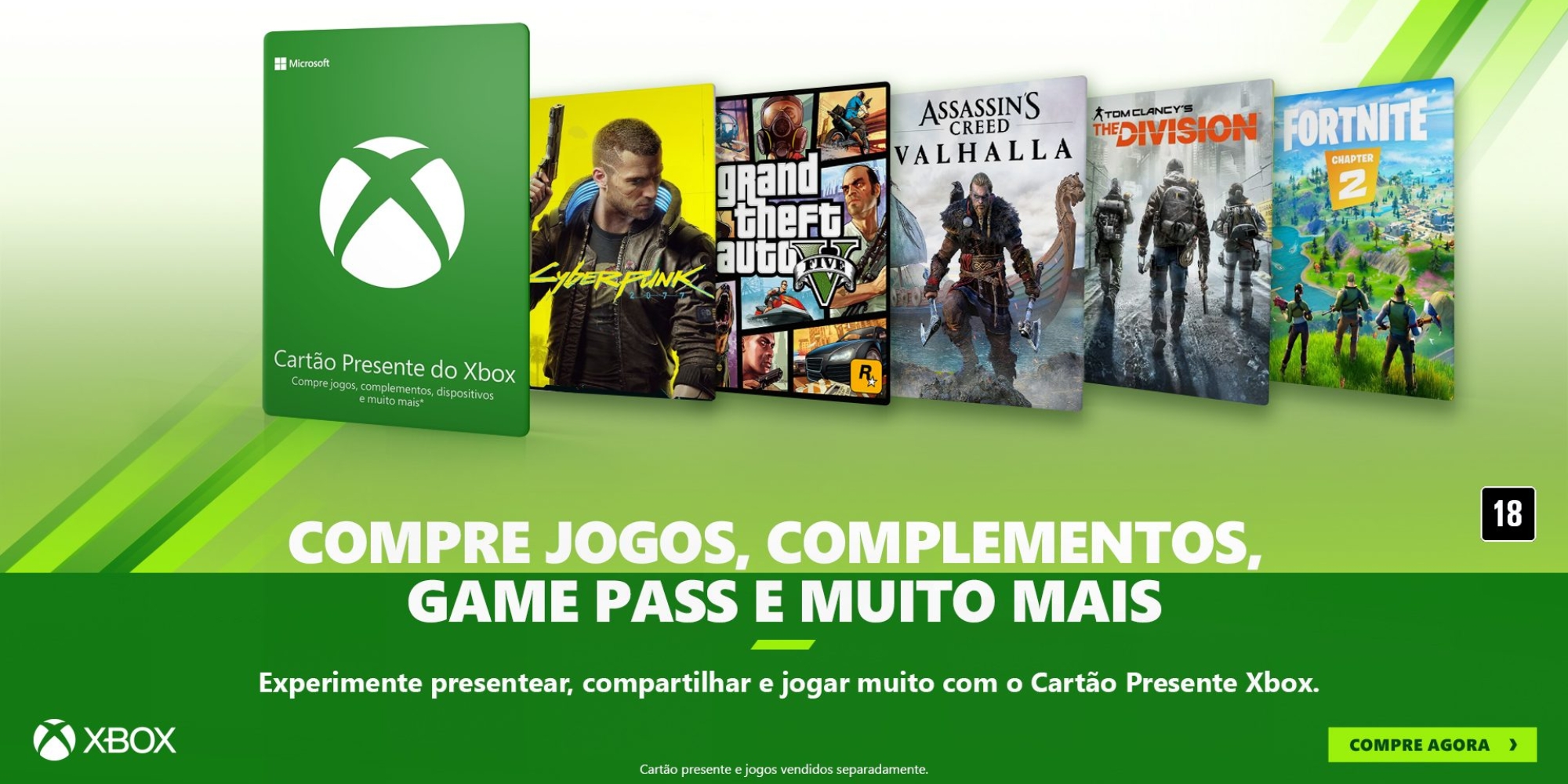 Compre Gift Cards Xbox, Cartão presente Xbox