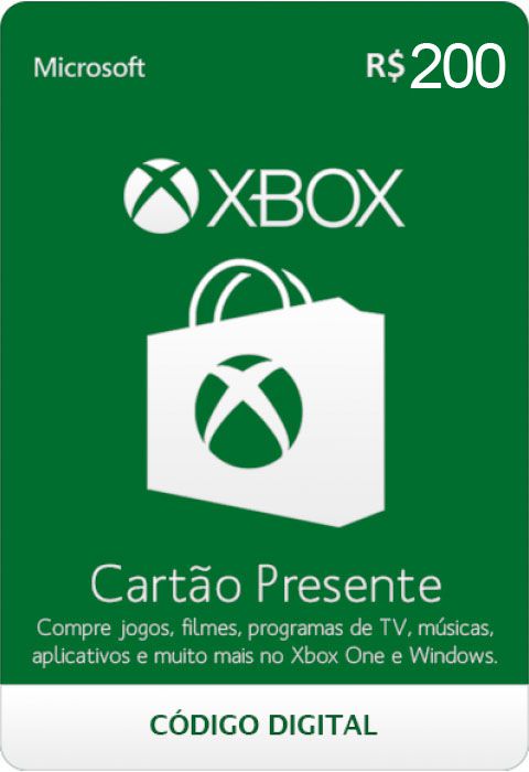 Comprar Cartao Presente Pre Pago Xbox Live R 200 Reais Zero3games - como comprar robux com reais para pc