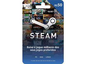 Cartão Pré-Pago STEAM Gift R$ 50 Reais