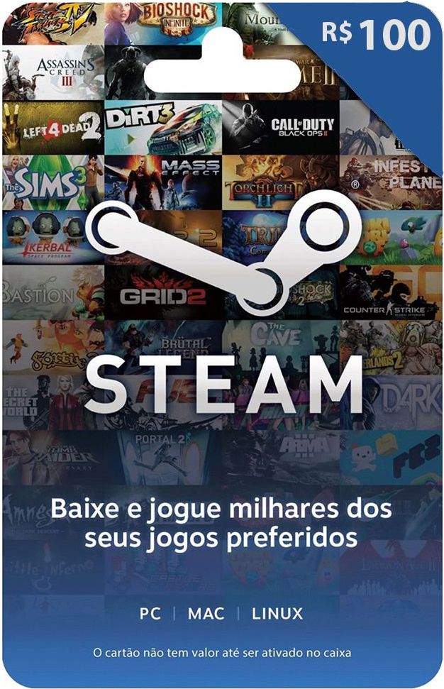 Comprar Cartao Steam Pre Pago R 100 Reais Zero3games - gift card roblox 100 reais