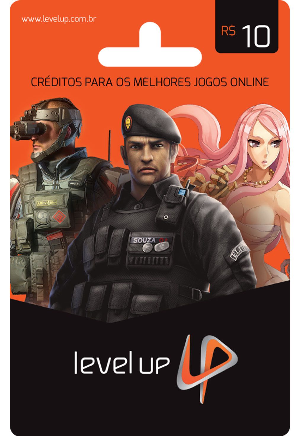 Level Up - Cartão Pré-Pago R$ 10 - Recarregar Jogo