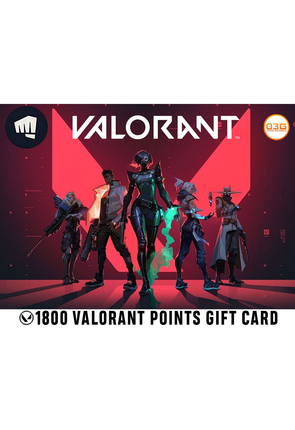 Comprar Cartão Valorant R$ 50 - 1800 Valorant Points [Gift ...