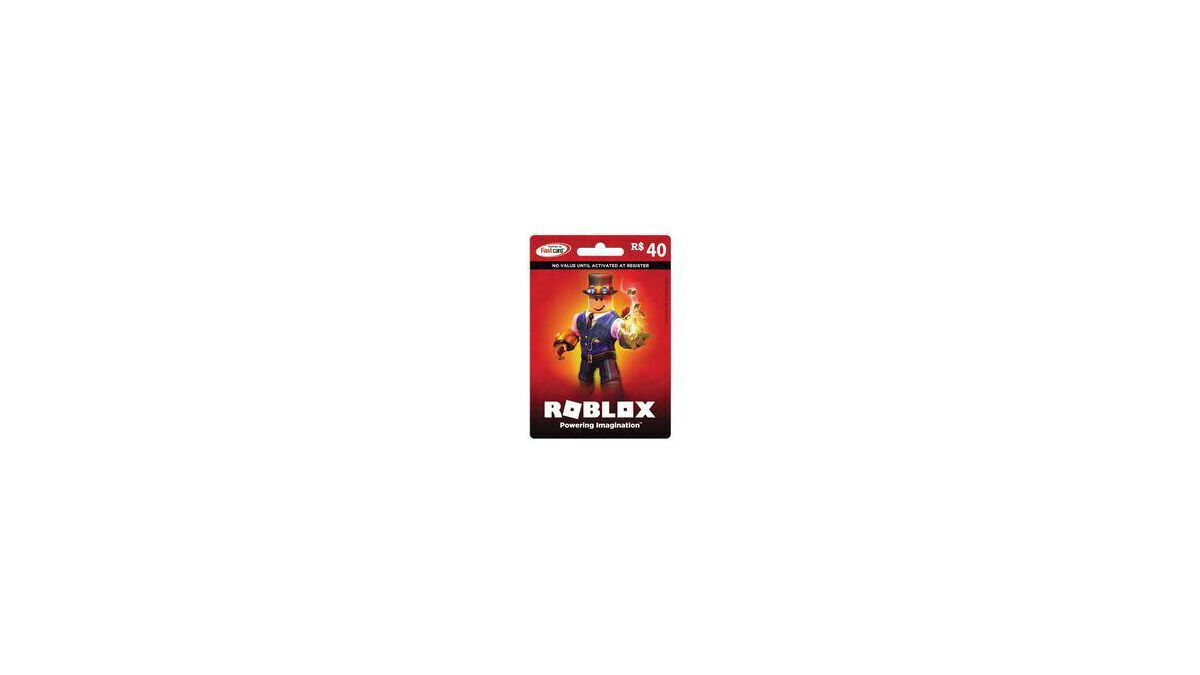 Credito Roblox R 40 - cartao de carregar o jogo roblox