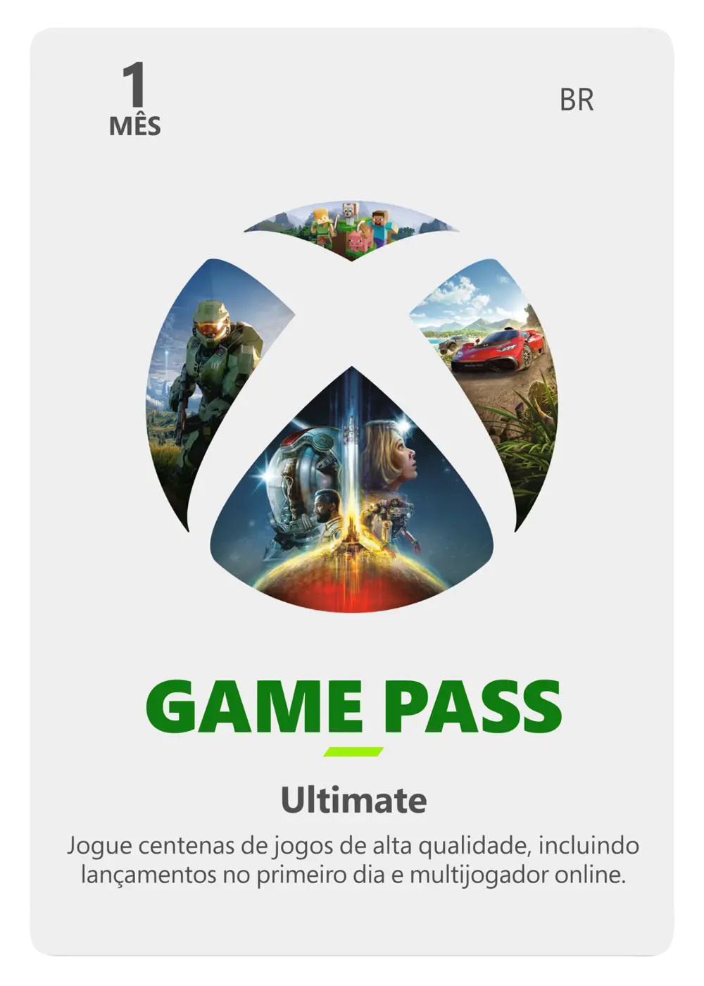 Xbox Game Pass Ultimate 1 Mês Código 25 Dígitos - Videogames