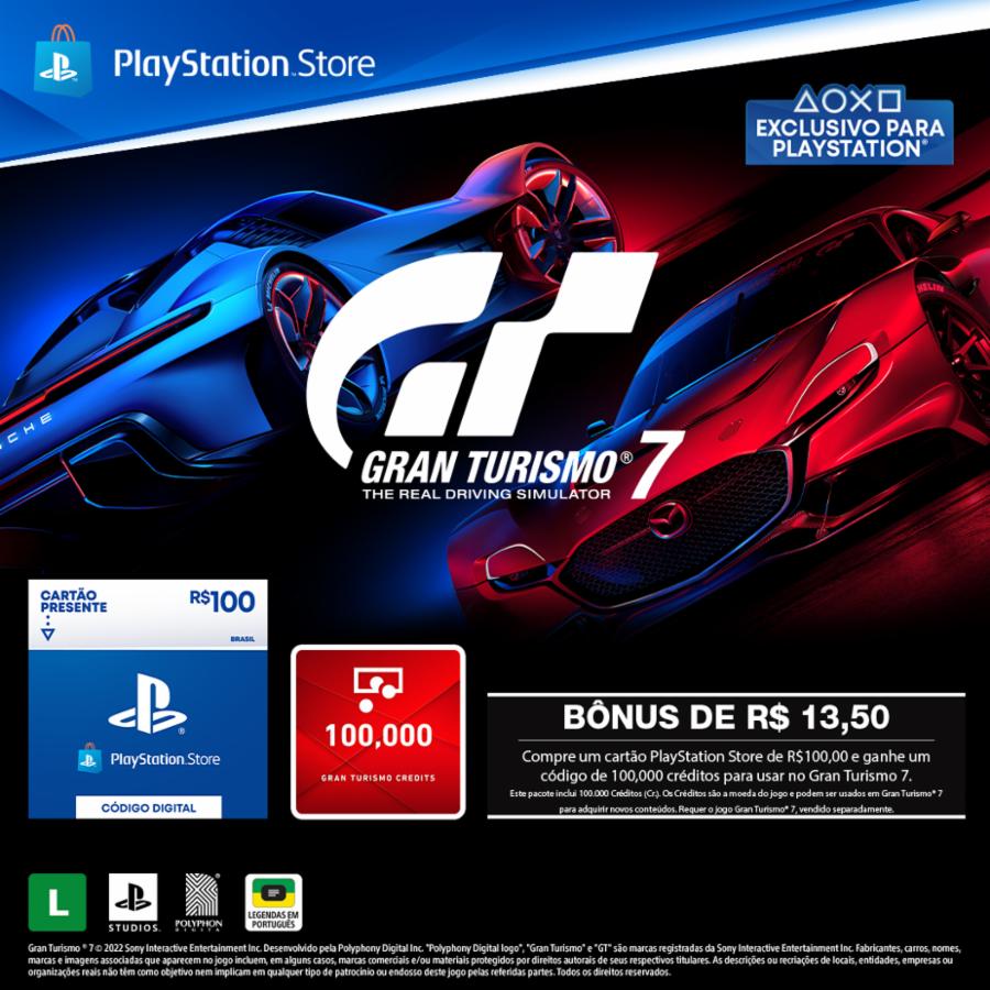 Gift Card PlayStation Store R$100 - Exclusivo Brasil