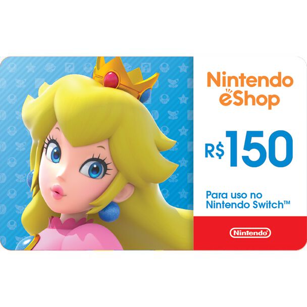 Cartão Gift Card Digital Nintendo Eshop R$150 Brasil Rápido