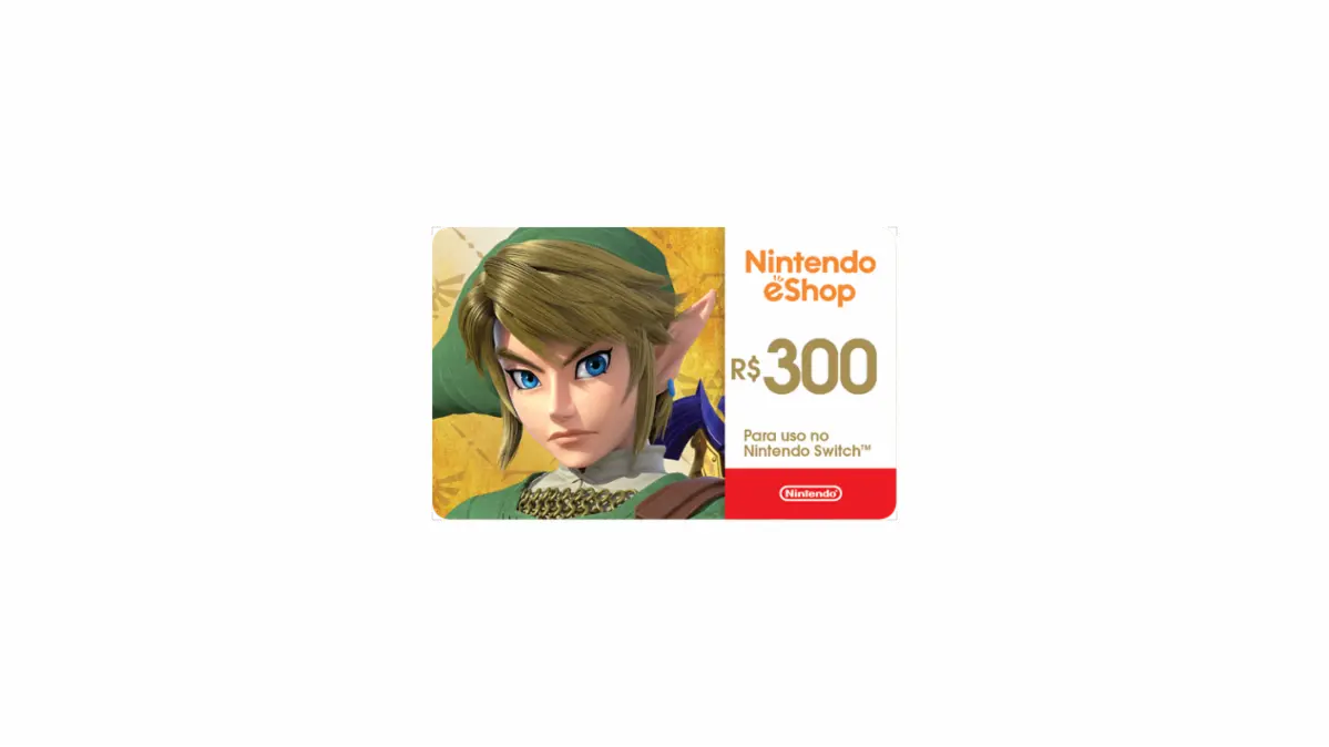 R$300 Nintendo eShop - Cartão Presente