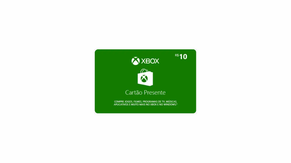 Xbox Gift Card - Cartão Presente R$10 Reais - Venger Games